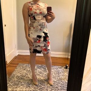 Calvin Klein Floral sheath, size 2. Stretchy
